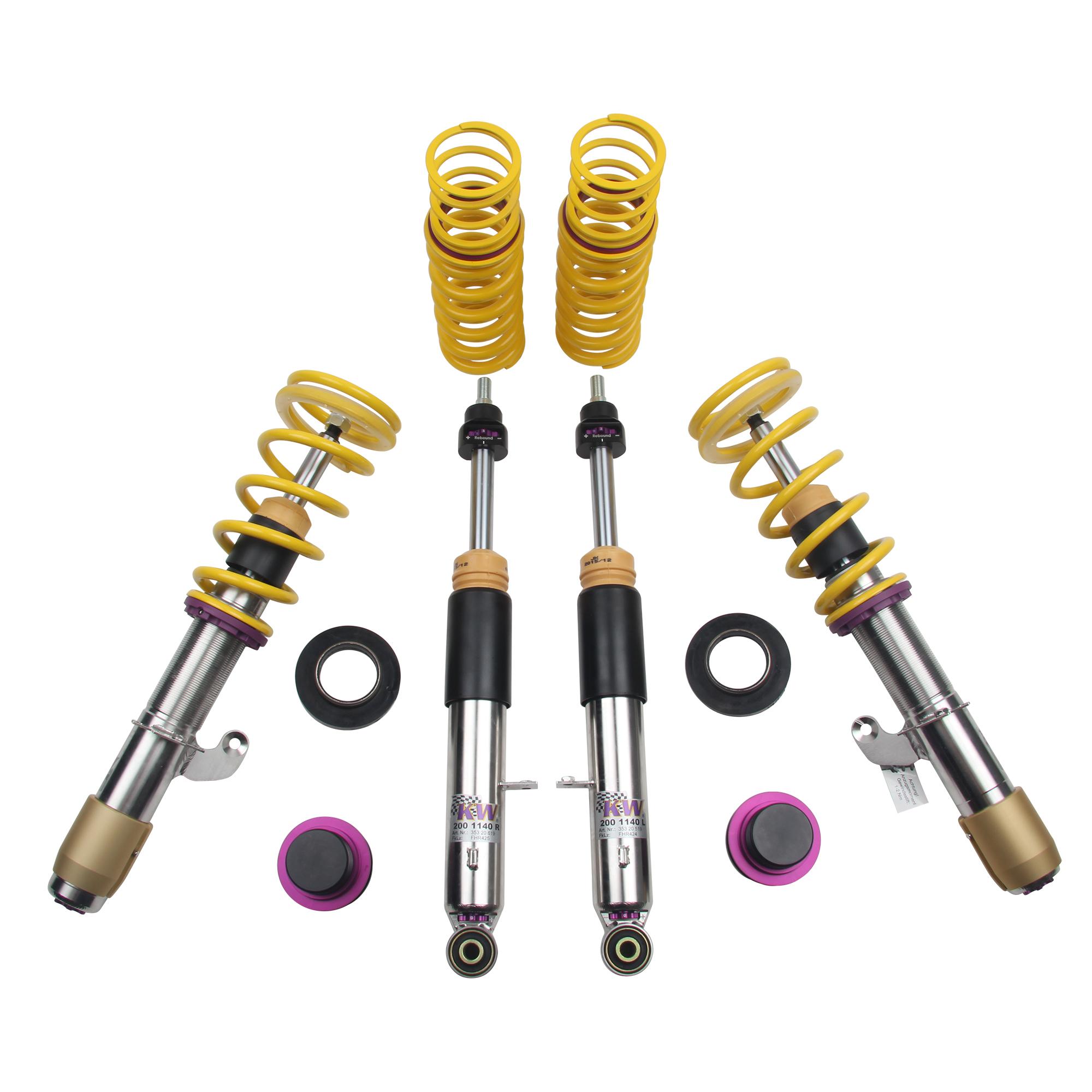KW V3 Fully Adjustable Coilover Kit (15-18 M3 (F80) without Adaptive M Suspension, 2015+ M4 (F82) Coupe, without Adaptive M Suspension) - 352200AN