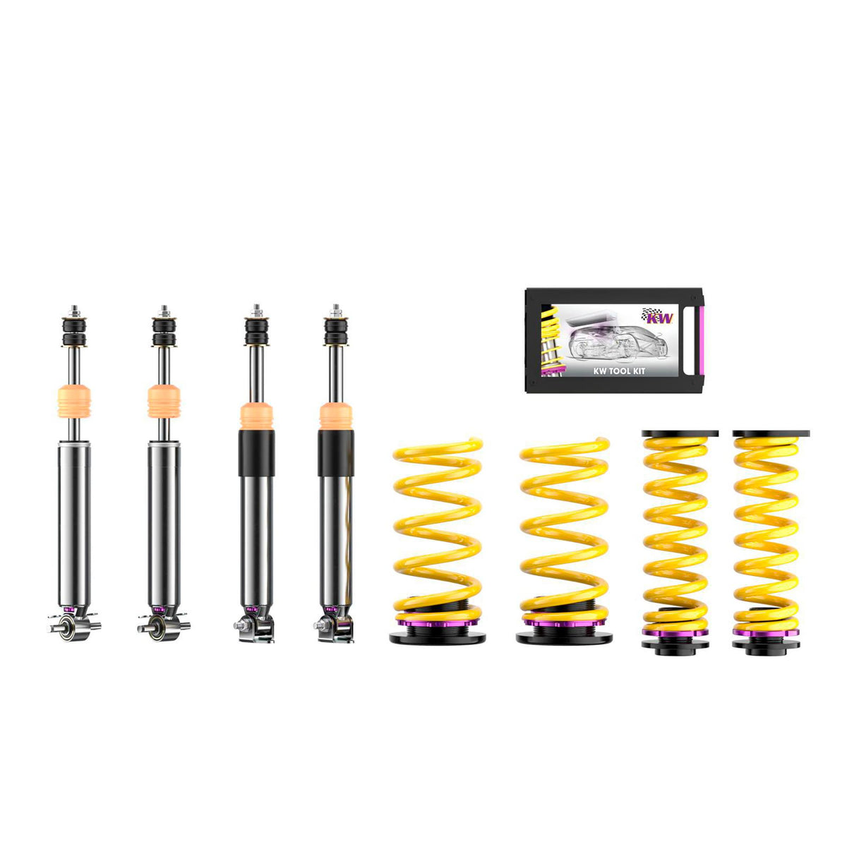 KW Height Adjustable Coilovers With Independent Compression And Rebound Technology (1981-1991 Mercedes-Benz Fitment) - 352250AL