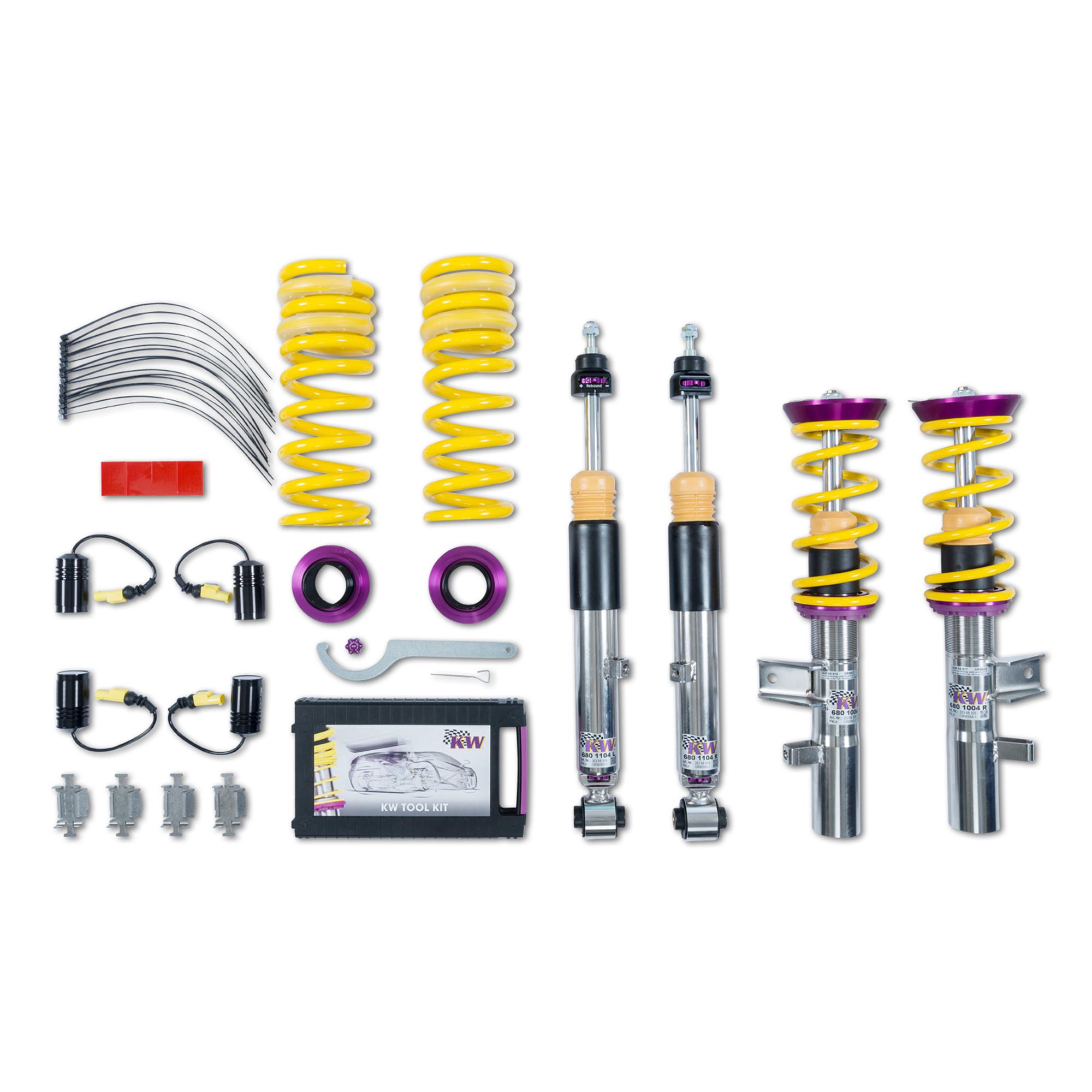 KW V3 Fully Adjustable Coilover Kit (2018+ Stinger (CK) 2WD, AWD; with electronic dampers) - 35268006