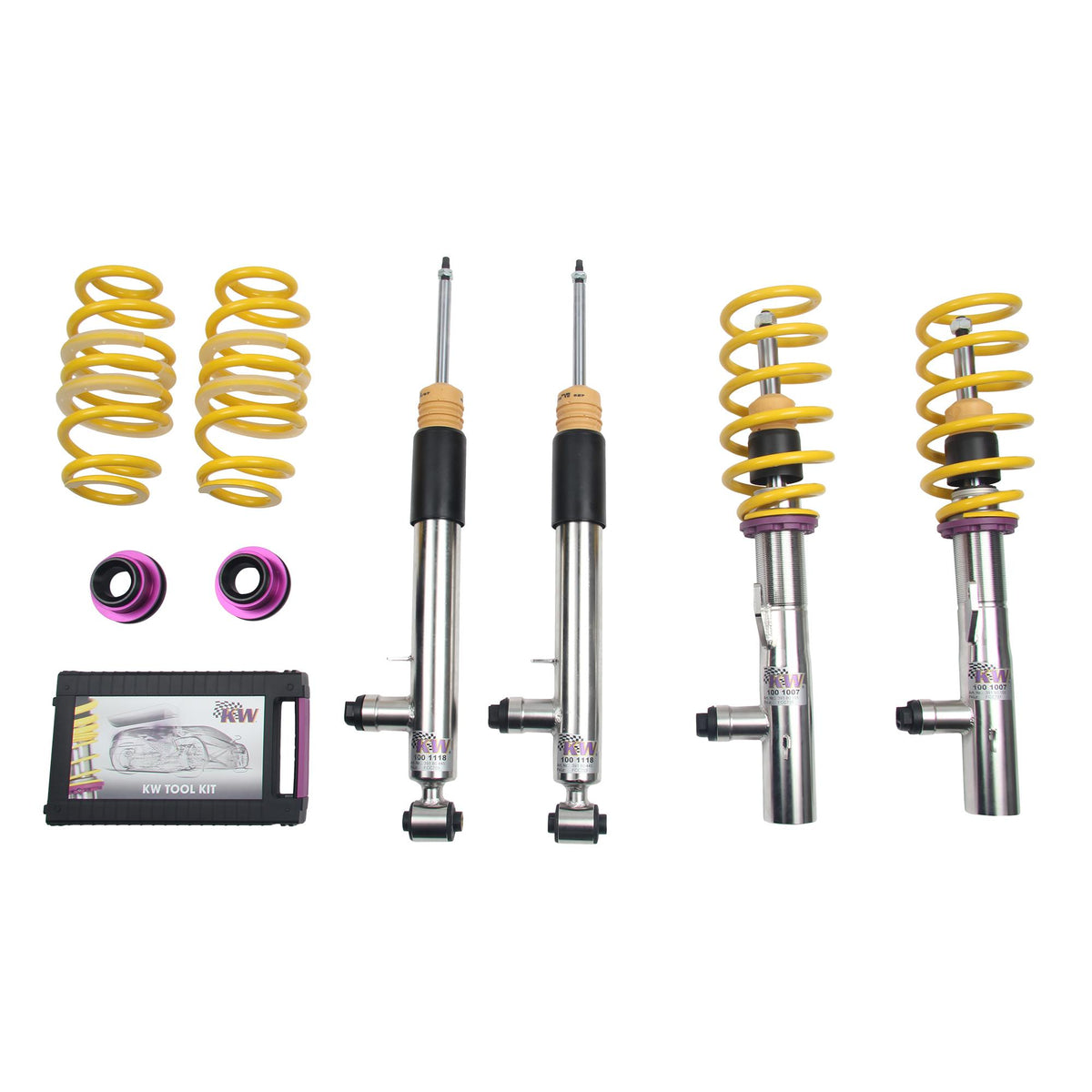 KW Plug &amp - Play Height Adjustable Coilovers with electronic damping control (2015-2021 GTI S, GTI Autobahn, GTI SE, GTI Sport, GTI Rabbit Edition) - 39080029