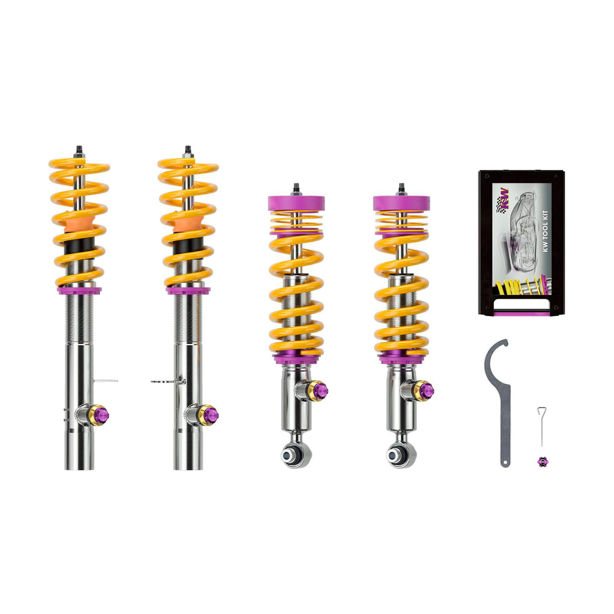 KW Adjustable Coilovers with Rebound and Low &amp - High-speed Compression adjustability (2020-2021 X5 M, X5 M Competition, X6 M, X6 M Competition) - 3A7200CR