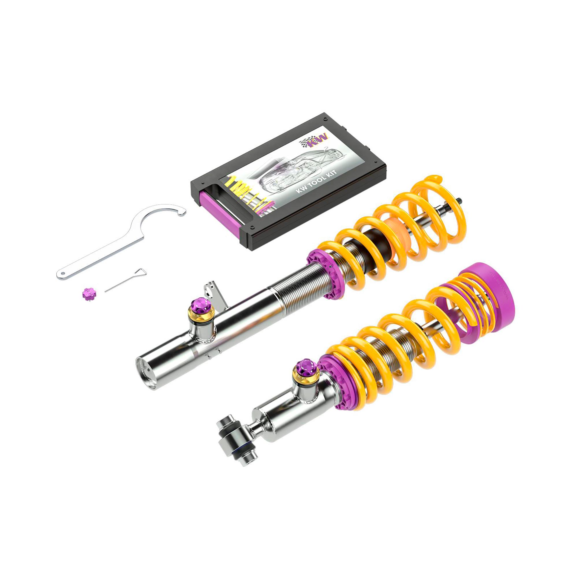 KW Adjustable Coilovers with Rebound and Low &amp - High-speed Compression adjustability (2020-2021 X5 M, X5 M Competition, X6 M, X6 M Competition) - 3A7200CR