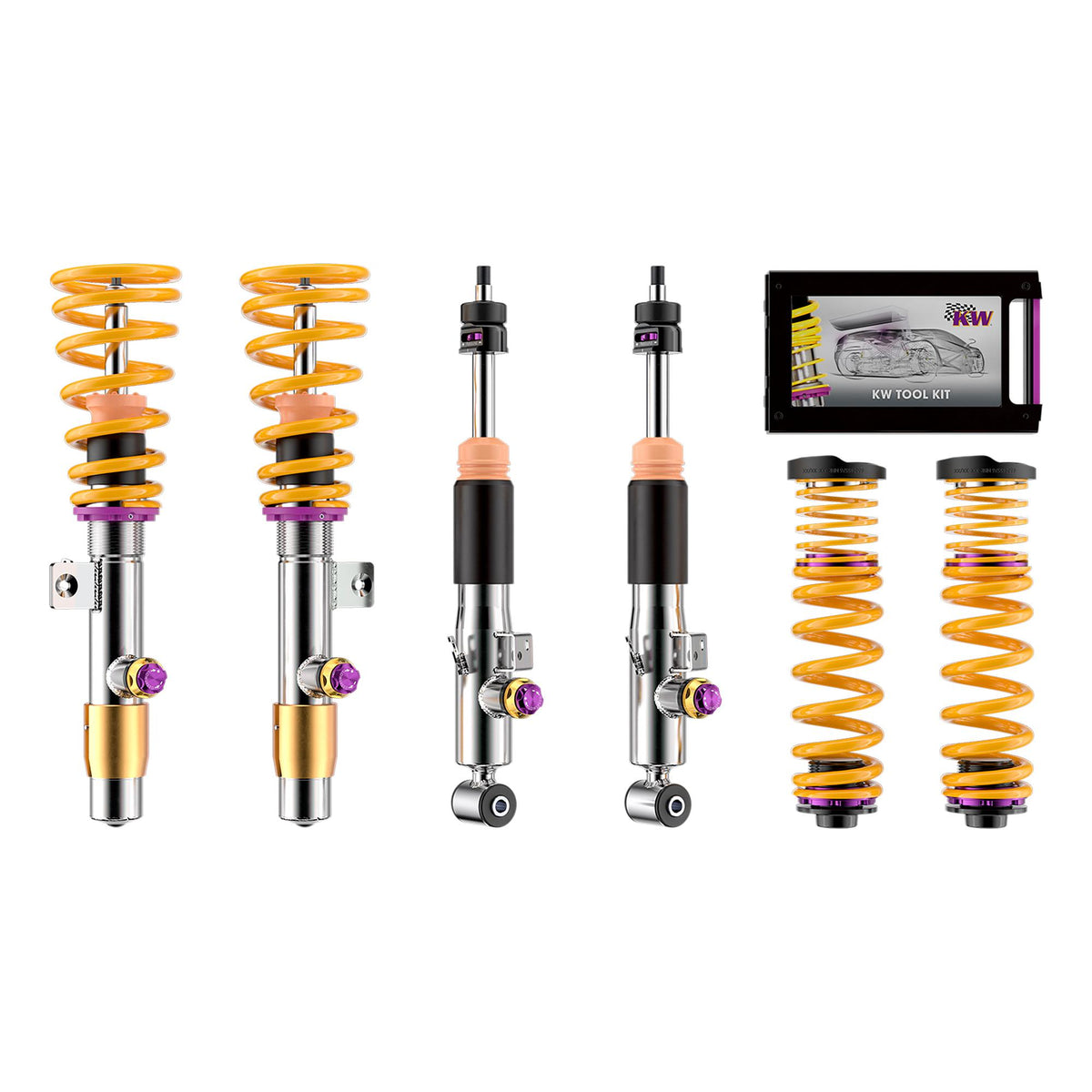 KW Adjustable Coilovers with Rebound and Low &amp - High-speed Compression adjustability (2022 M3 Competition xDrive) - 3A7200EQ