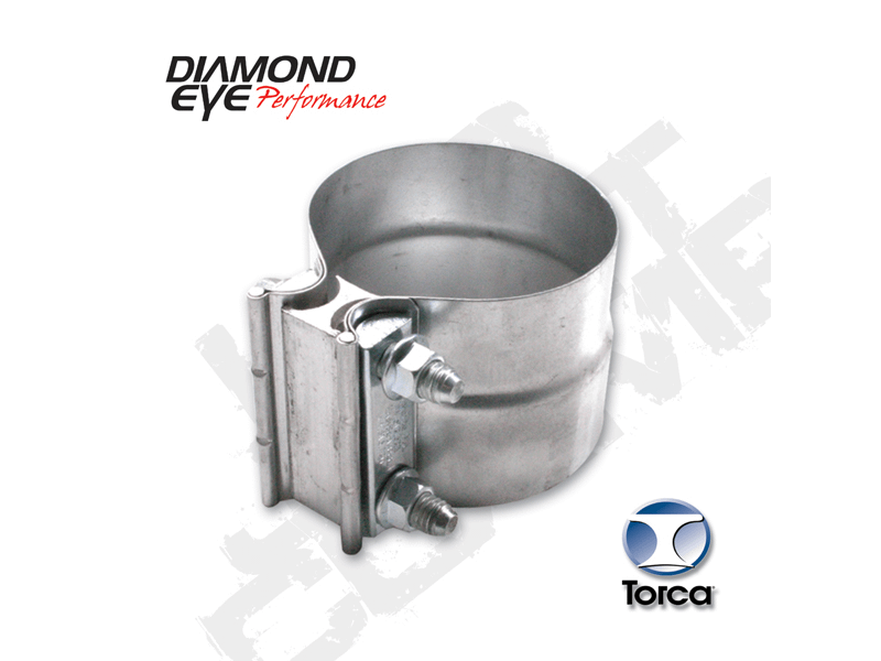 Diamond Eye Performance Exhaust Clamp 2.75 Inch Aluminized Torca Lap-Joint Clamp Diamond Eye - L27AA