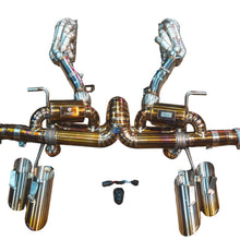 Valvetronic Designs 2015-2020 Lamborghini LP-580, LP-610 Huracan 5.2L Full Valved Exhaust System With Free Flow Headers , Grade 5 Titanium Reuses OEM Tips - LAM.HUR.VSES.FFH.1.TI
