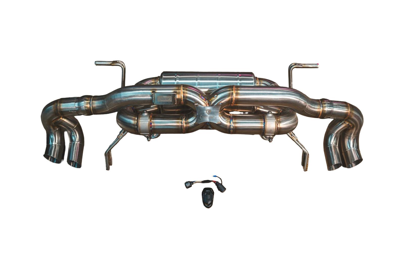Valvetronic Designs 2010-2013 Lamborghini LP 570-4 Superleggera 5.2L Catback T304 Stainless Steel Reuses OEM TIPS - LAM.LP570.VSES.BR