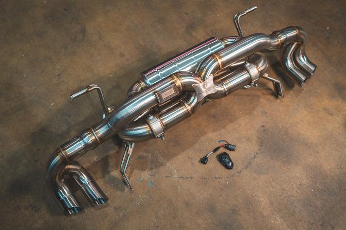 Valvetronic Designs 2010-2013 Lamborghini LP 570-4 Superleggera 5.2L Catback T304 Stainless Steel Reuses OEM TIPS - LAM.LP570.VSES.BR