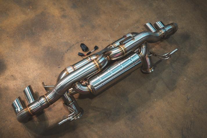Valvetronic Designs 2010-2013 Lamborghini LP 570-4 Superleggera 5.2L Catback T304 Stainless Steel Reuses OEM TIPS - LAM.LP570.VSES.BR