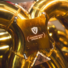 Valvetronic Designs 2011-2016 Lamborghini LP 740-4 6.5L Catback T304 Stainless Steel Finished in Anodized Gold, Reuses OEM Style Tips - LAM.LP740.VSES.AG