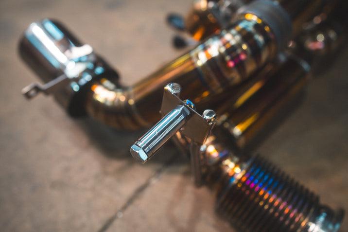 Valvetronic Designs 2021-2025 Lamborghini Huracan STO 5.2L Valved Catback Exhaust, Grade 5 Titanium Bespoke OEM Style Valvetronic Tips - LAM.STO.VSES.TI