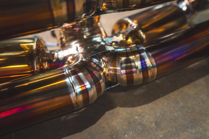Valvetronic Designs 2021-2025 Lamborghini Huracan STO 5.2L Valved Catback Exhaust, Grade 5 Titanium Bespoke OEM Style Valvetronic Tips - LAM.STO.VSES.TI