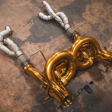 Valvetronic Designs 2018-2021Lamborghini Aventador SVJ 6.5L F1 Full Exhaust System, T304 Stainless Steel Finished in Anodized Gold, Bespoke OEM Style Valvetronic Tips - LAM.SVJ.F1.FF.AG