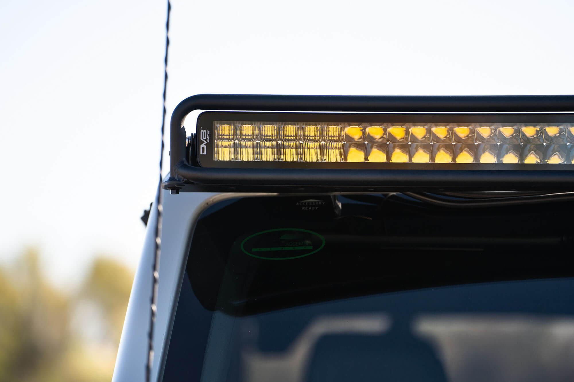 DV8 Offroad 2021-22 Ford Bronco; 52-Inch Straight LED Light Bar Mount - LBBR-01