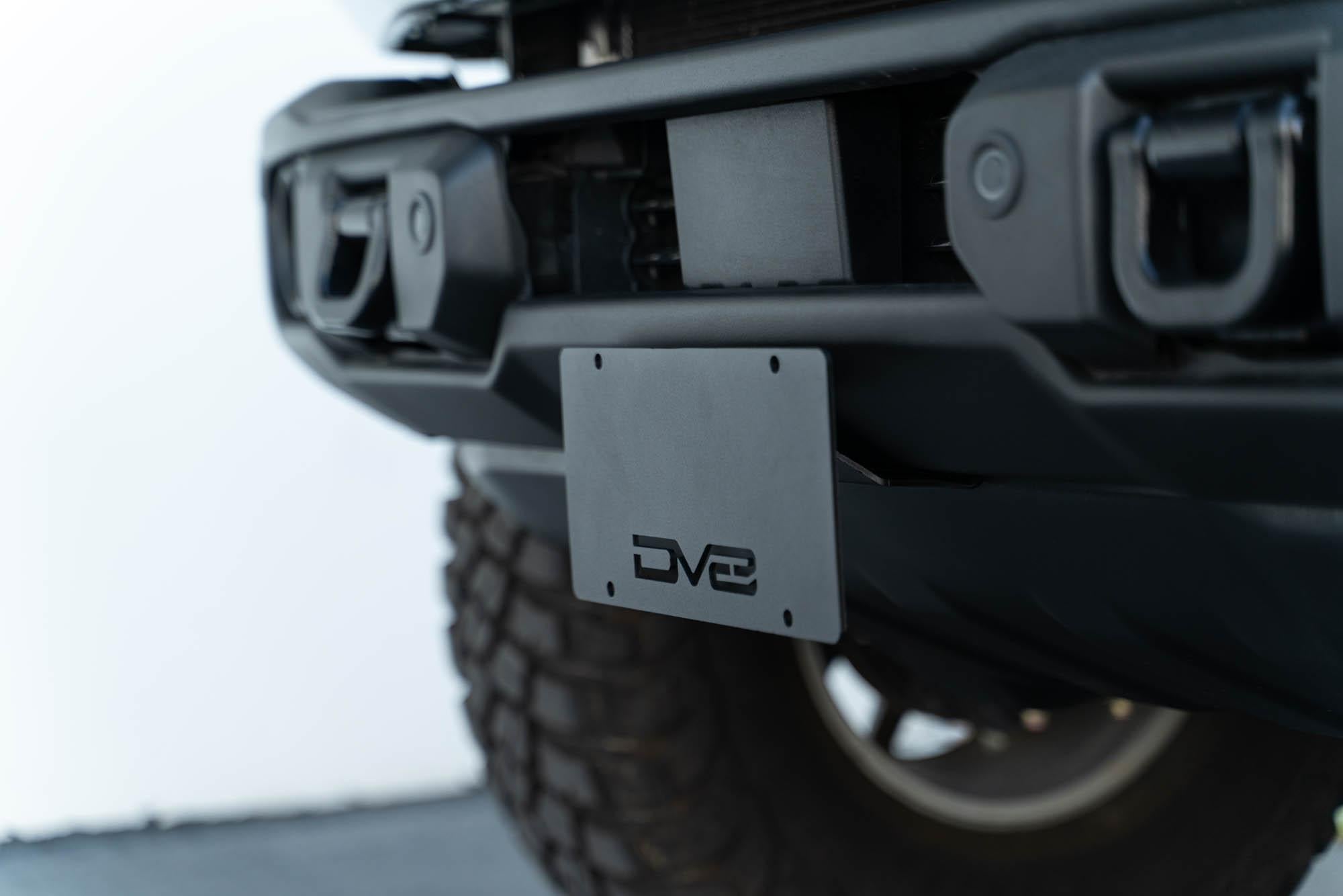 DV8 Offroad Ford Bronco Capable Bumper Front License Plate Mount - LPBR-04