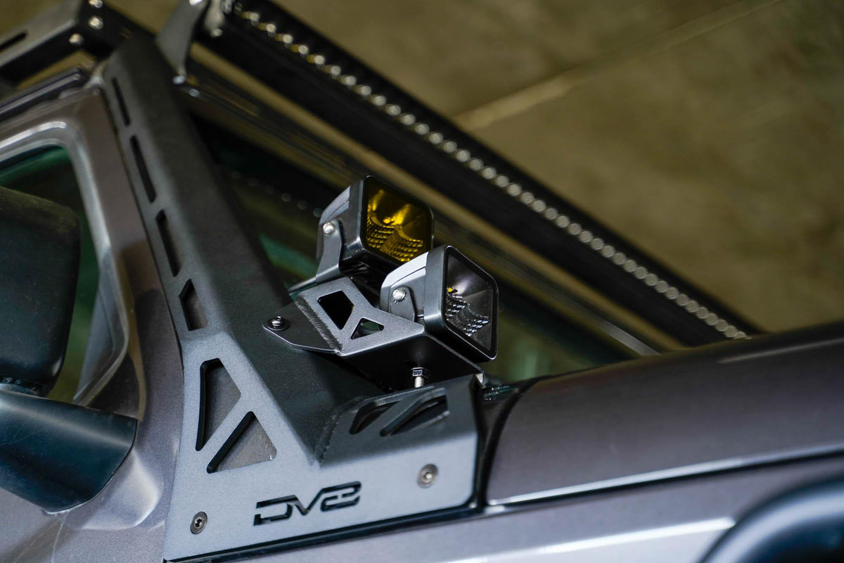 DV8 Offroad Jeep Wrangler Jl &Amp; Gladiator Jt A-Pillar Dual Light Pod Mounts - LBJL-11