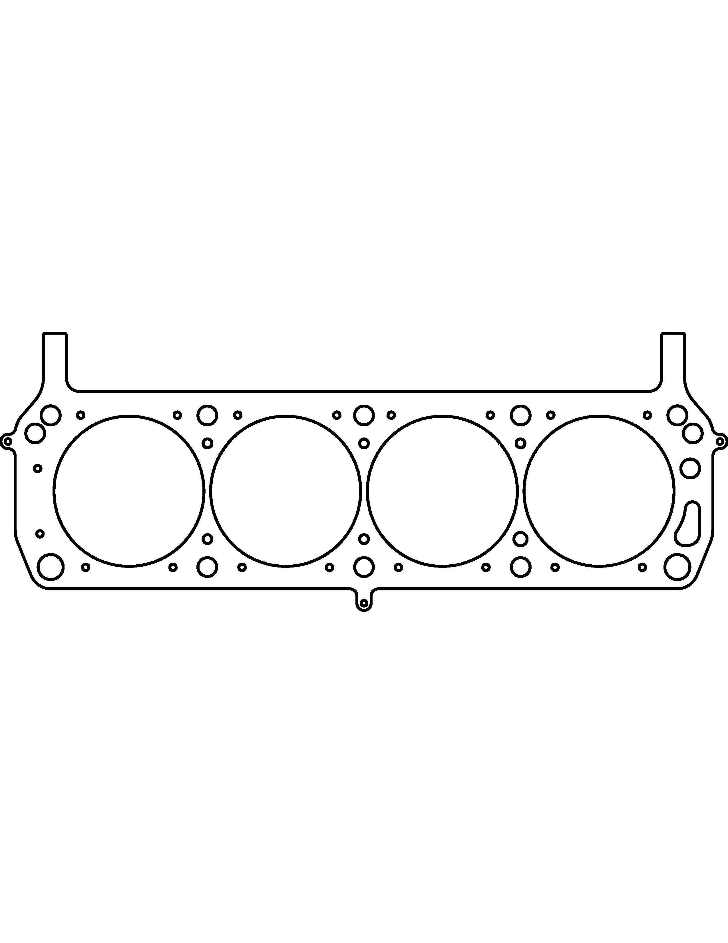 Cometic Gasket Ford 302/351W Windsor V8 Cylinder Head Gasket - C5484-056