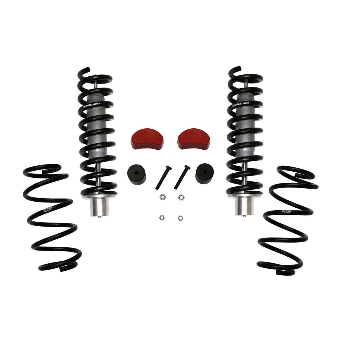 Skyjacker Lift Kit 2.5-3 Inch Lift 07-11 Dodge Nitro 08-12 Jeep Liberty Includes Front Struts Front Strut Coil Springs Rear Coil Springs Front Poly Bump Stops Rear Bump Stop Spacers - LIB258K