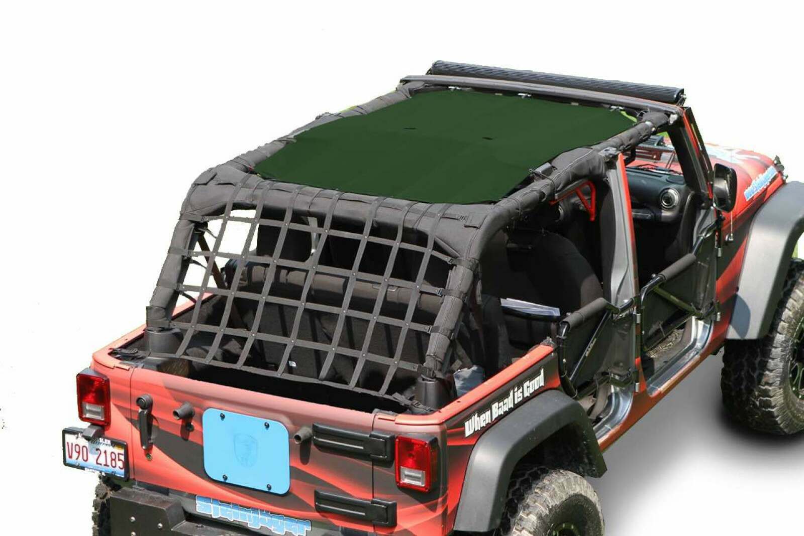 Steinjager Tops and Covers Wrangler JK 2007-2009 Fabric Teddy 4 Door Dark Green - J0043704