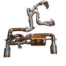 Valvetronic Designs 2021-2025 Lotus Emira 2.0,3.5L, Full Exhaust System With Free Flow Headers, Grade 5 Titanium Titanium 3.5 Inch Outlet Tips - LOT.EMIR.VSES.FFH.TI