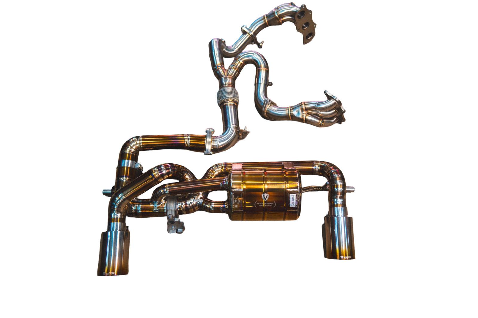Valvetronic Designs 2021-2025 Lotus Emira 2.0,3.5L, Full Exhaust System With Free Flow Headers, Grade 5 Titanium Titanium 3.5 Inch Outlet Tips - LOT.EMIR.VSES.FFH.TI
