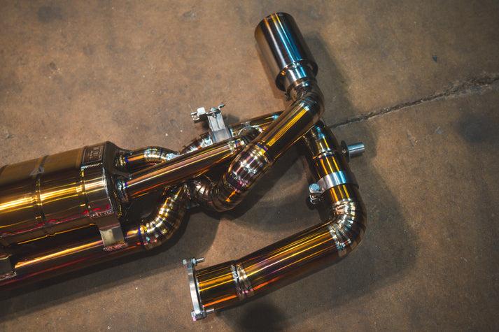 Valvetronic Designs 2021-2025 Lotus Emira 2.0,3.5L, Catback Grade 5 Titanium Titanium 3.5 Inch Outlet Tips - LOT.EMIR.VSES.TI