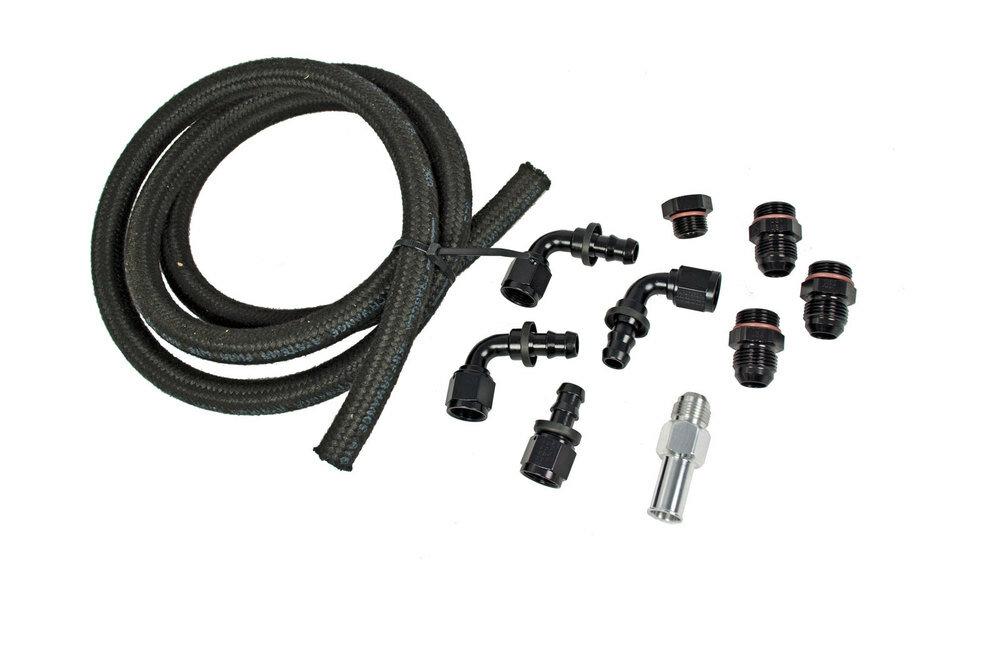 Stock Fuel Line to divisionX Fuel Rail Fitting & Hose Kit (2003-2004 Cobra)