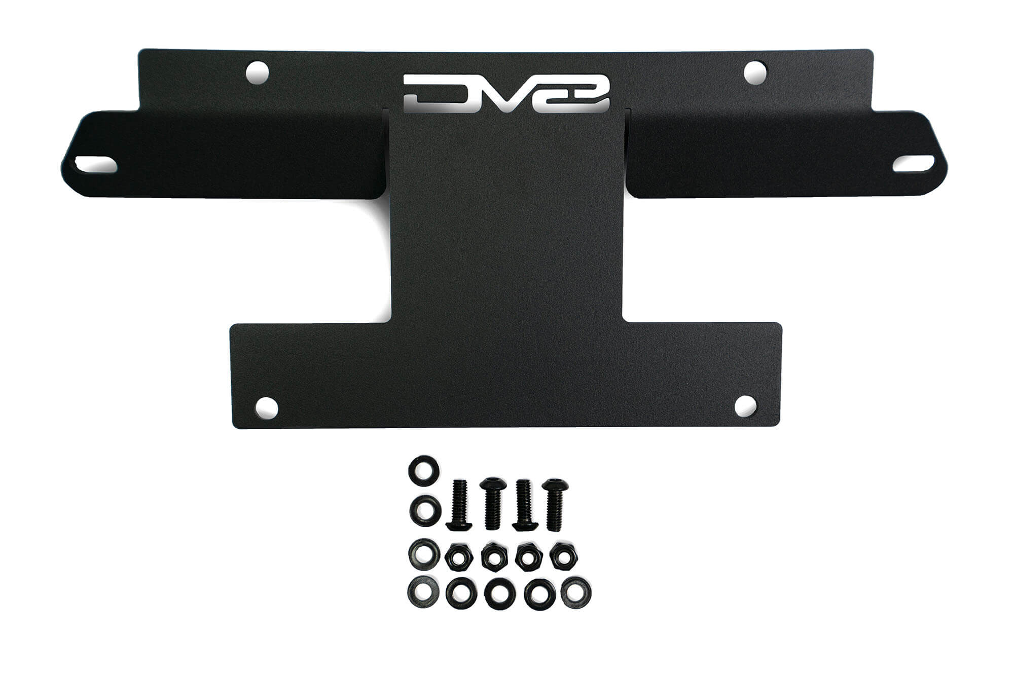 DV8 Offroad 2021-22 Ford Bronco Factory Front Bumper License Relocation Bracket Front - LPBR-01