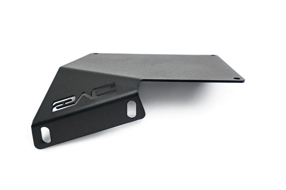 DV8 Offroad Front license plate relocation bracket places plate to the side of the bumper (2021-2025 Bronco) - LPBR-02