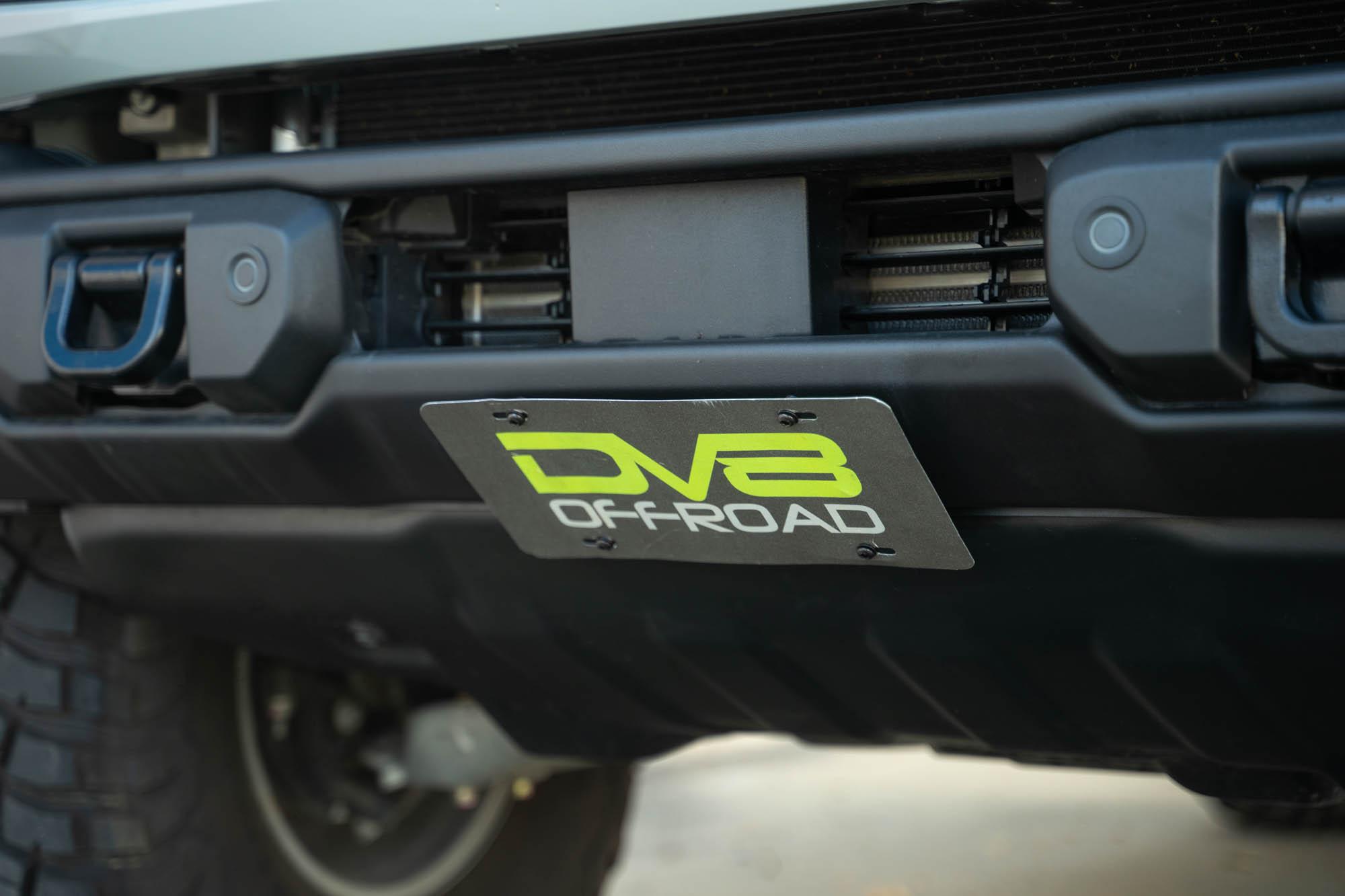 DV8 Offroad Ford Bronco Capable Bumper Slanted Front License Plate Mount - LPBR-05