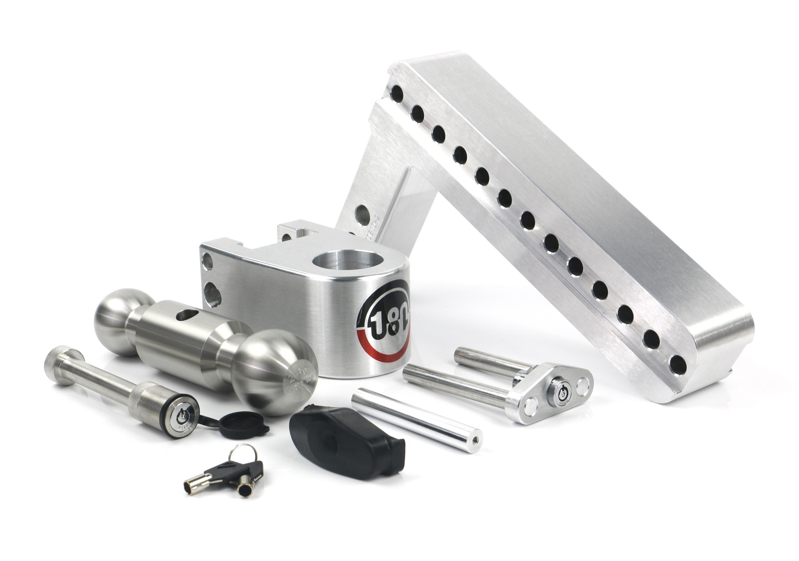 Weigh Safe 180 Hitch - Drop Hitch W/SS Combo Ball - 10" Drop For 2" Shank W/Hitch Pin - LTB10-2-KA
