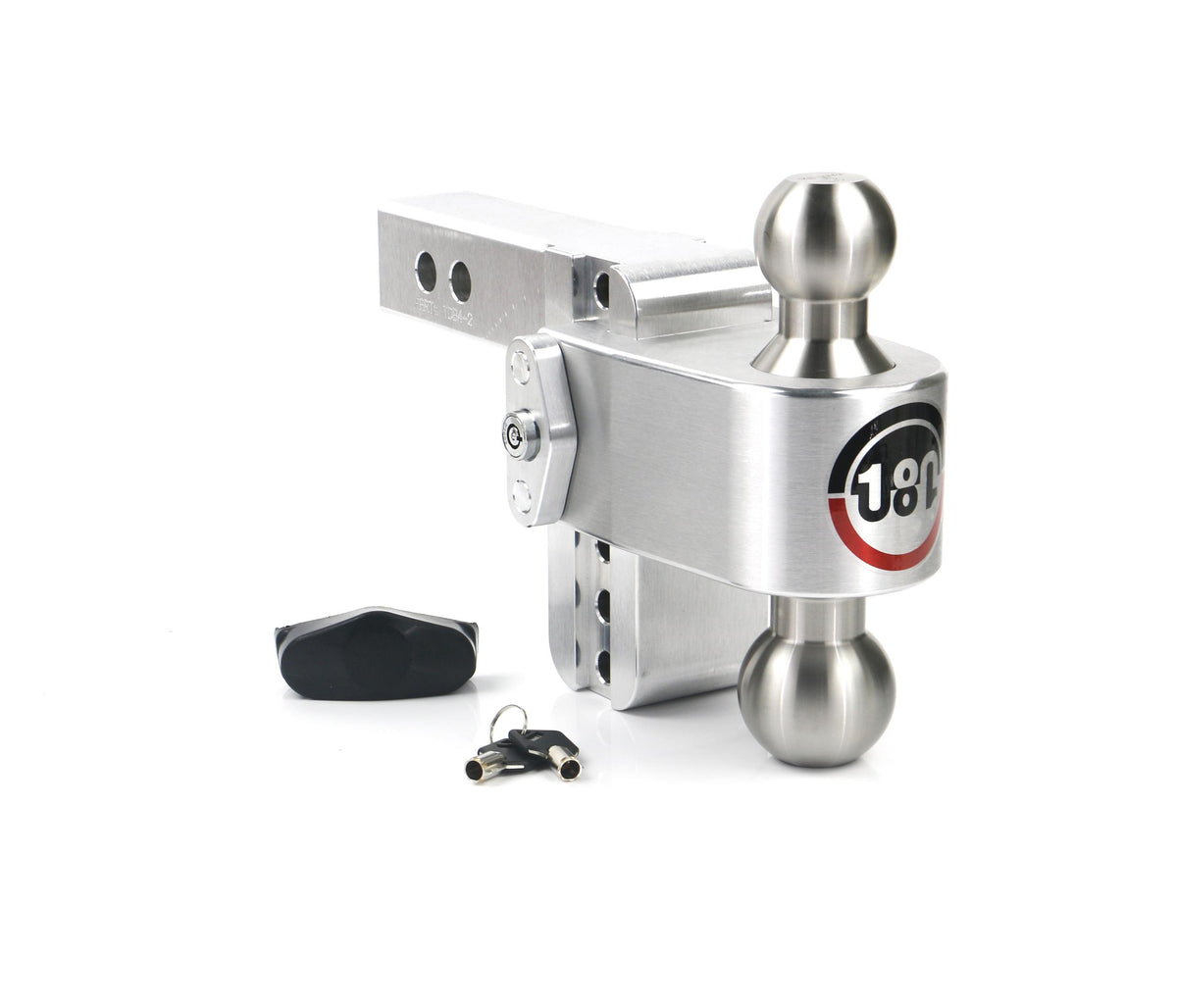 Weigh Safe 180 Hitch - Drop Hitch W/SS Combo Ball - 4" Drop For 2" Shank - LTB4-2