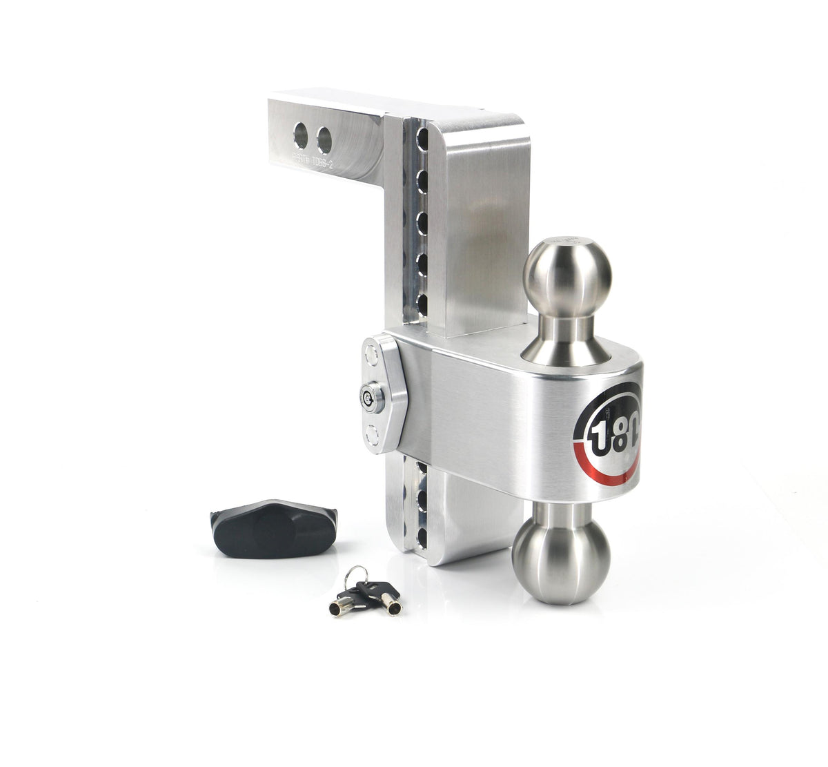 Weigh Safe 180 Hitch - Drop Hitch W/SS Combo Ball - 8" Drop For 2" Shank - LTB8-2