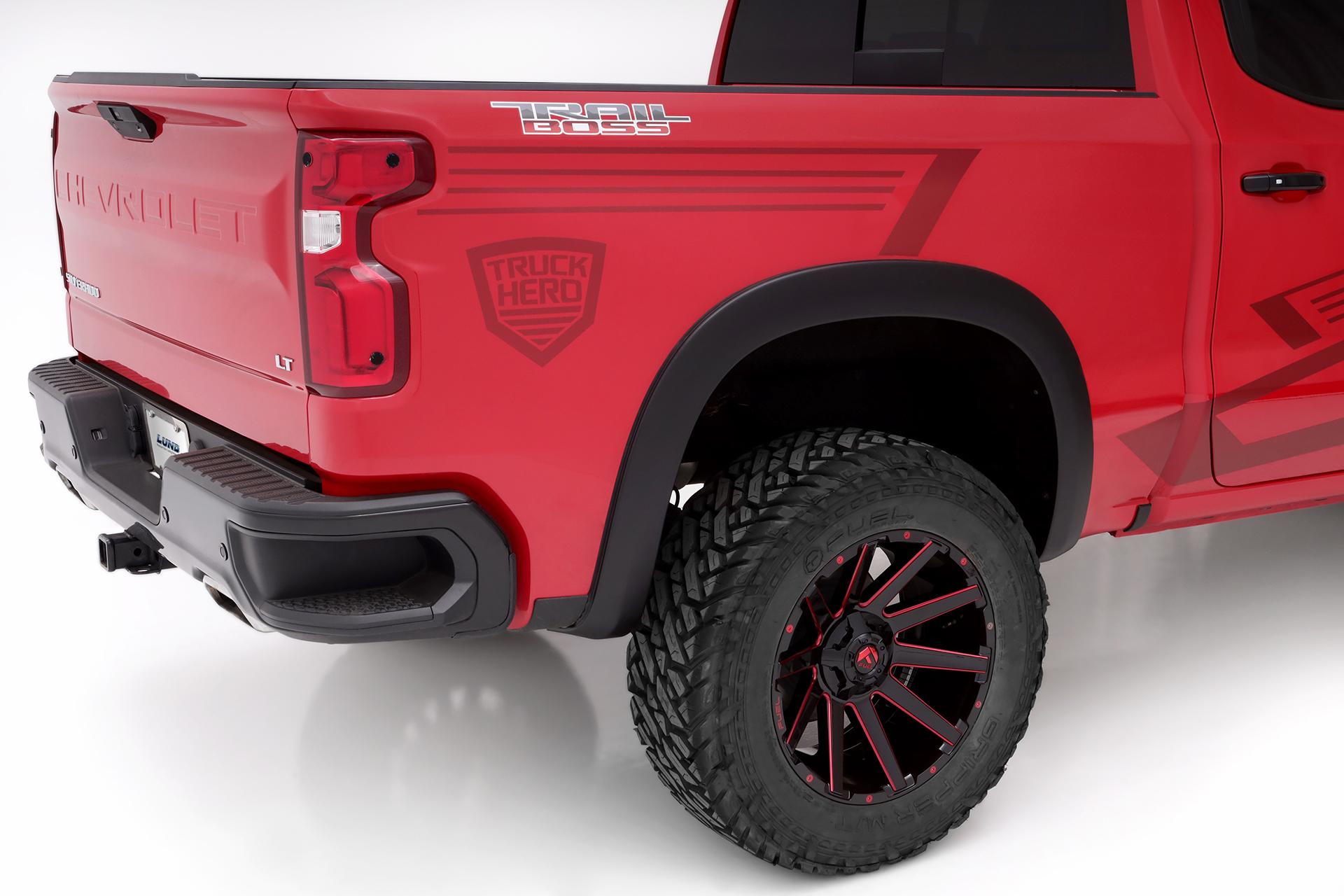 Lund Sport Style Fender Flare Set - Rear, Textured, 2-Piece Set (2019-2022 Silverado 1500) - SX140TB