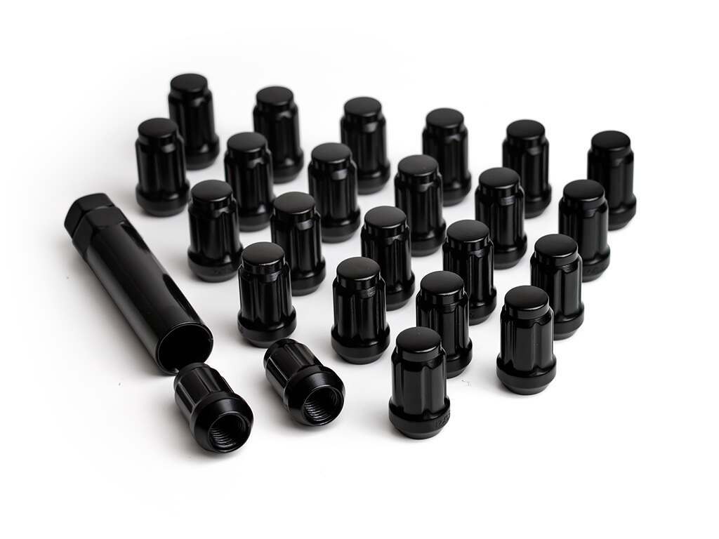 Icon Alloys Lug Nut Kit Black - 1/2" / 24 Count W/ Key (1986-2018 Wrangler JK, Cherokee, Comanche, Grand Cherokee, Liberty, Wrangler) - 89122024B