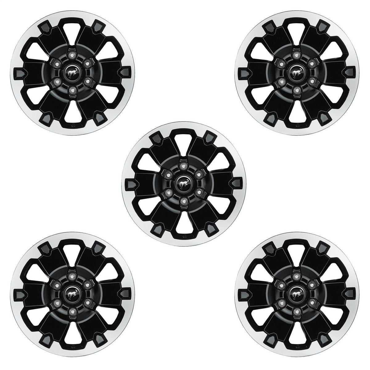 Ford Performance M-1007K-BB5 18" Black Machined Face Wheel Kit - Set of 4 (2021+ Ford Bronco 4WD)