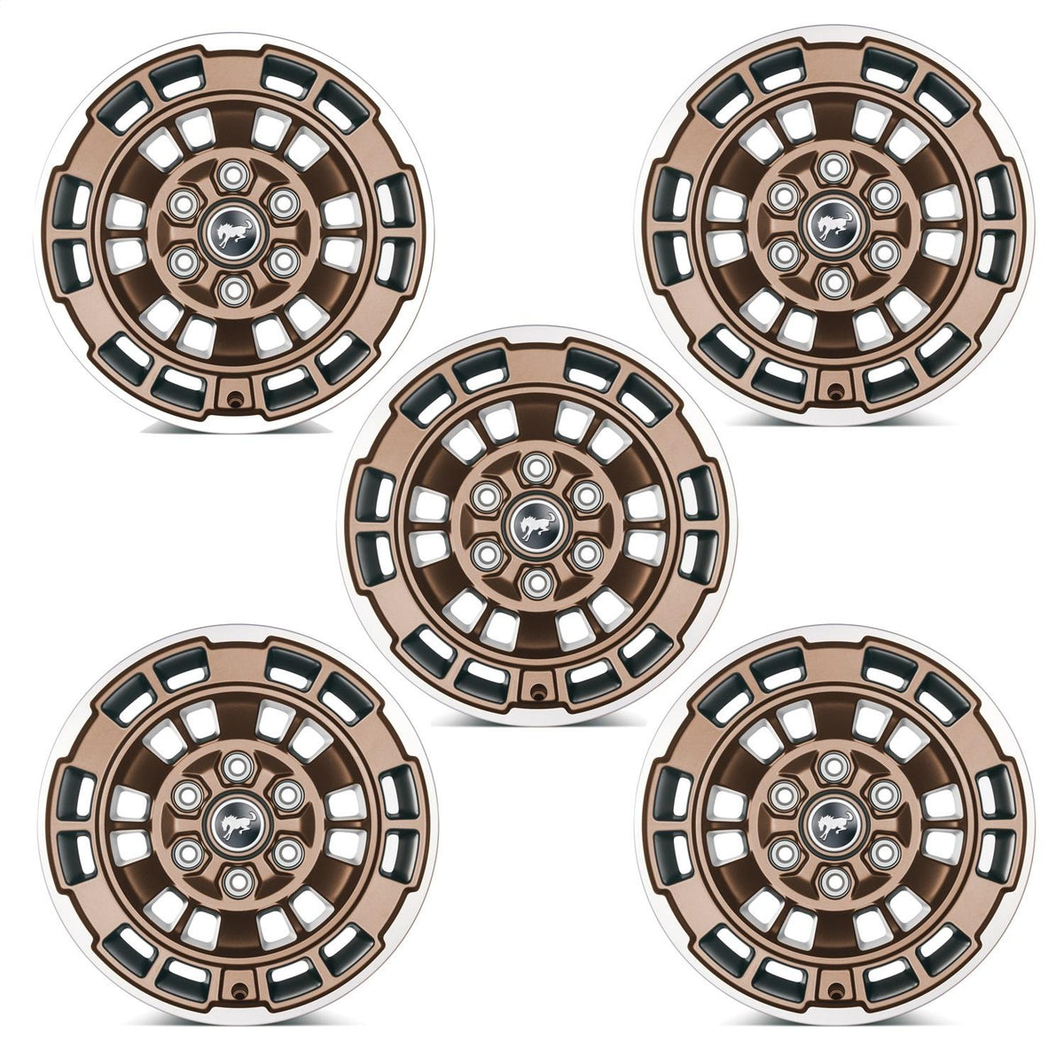 Ford Performance 17" x 8.5" Wheel Kit - Sinister Bronze (2021-2025 Bronco) - M-1007K-P1785BRN