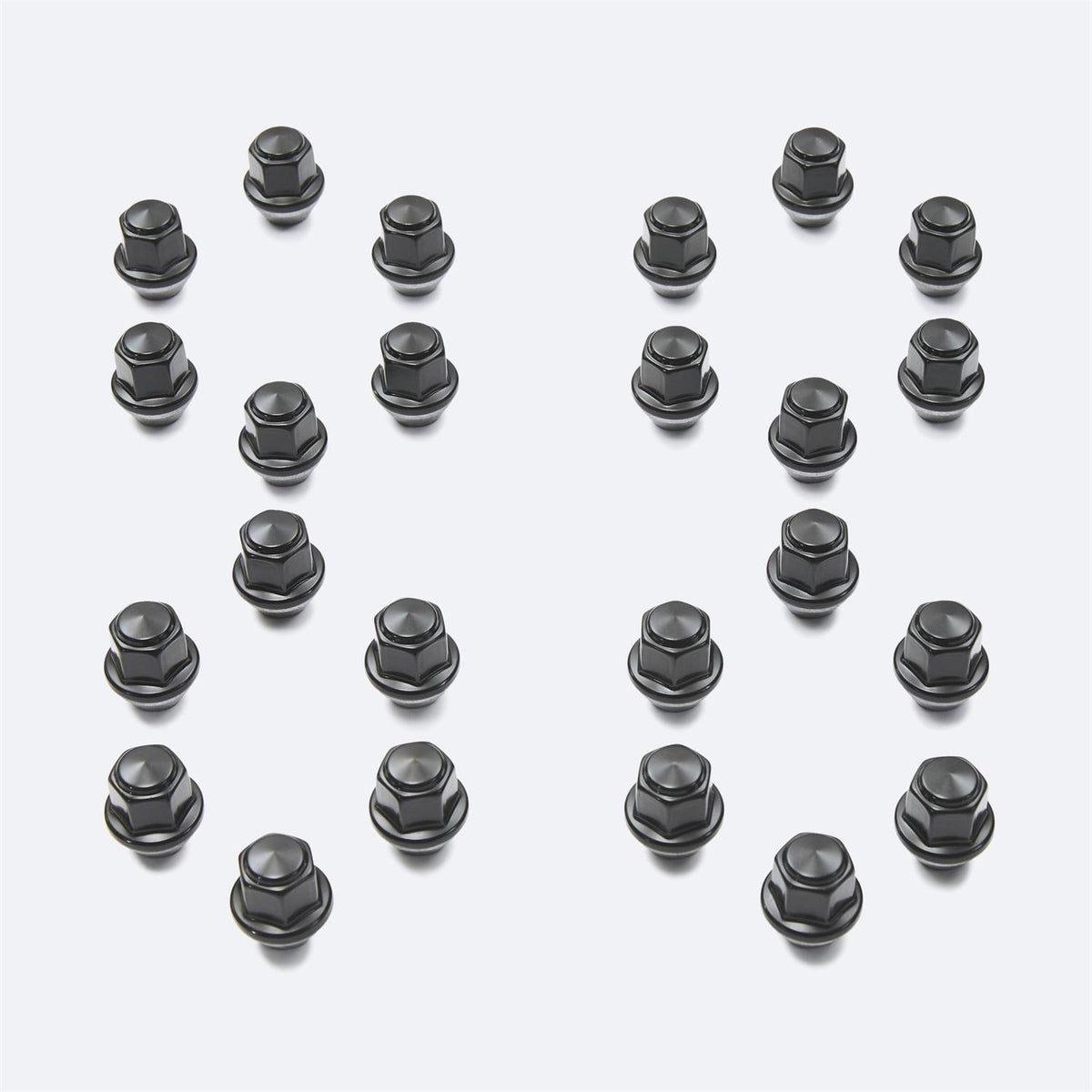 Ford Performance M-1012K-BR M12 x 1.5 Black Lug Nut Vehicle Kit Set of 24 - (2021+ Ford Bronco 4WD / 2019-2021 Ford Ranger)