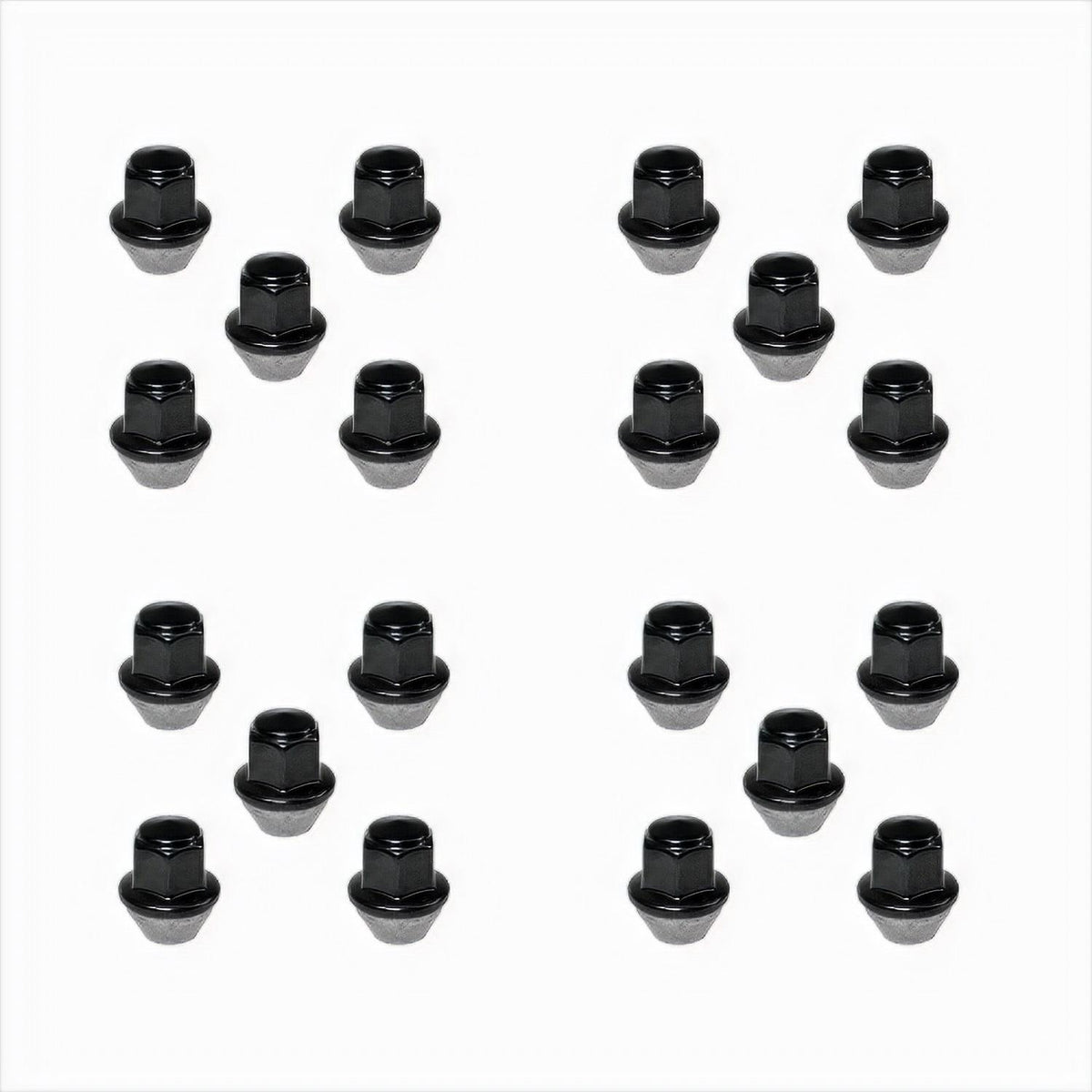 Ford Performance M14 x 1.5 Black Lug Nut Vehicle Kit of 20 (2015-2026 Mustang / 2020+ Explorer / 2021+ Mach-E / 2022+ Maverick) -  M-1012K-MB