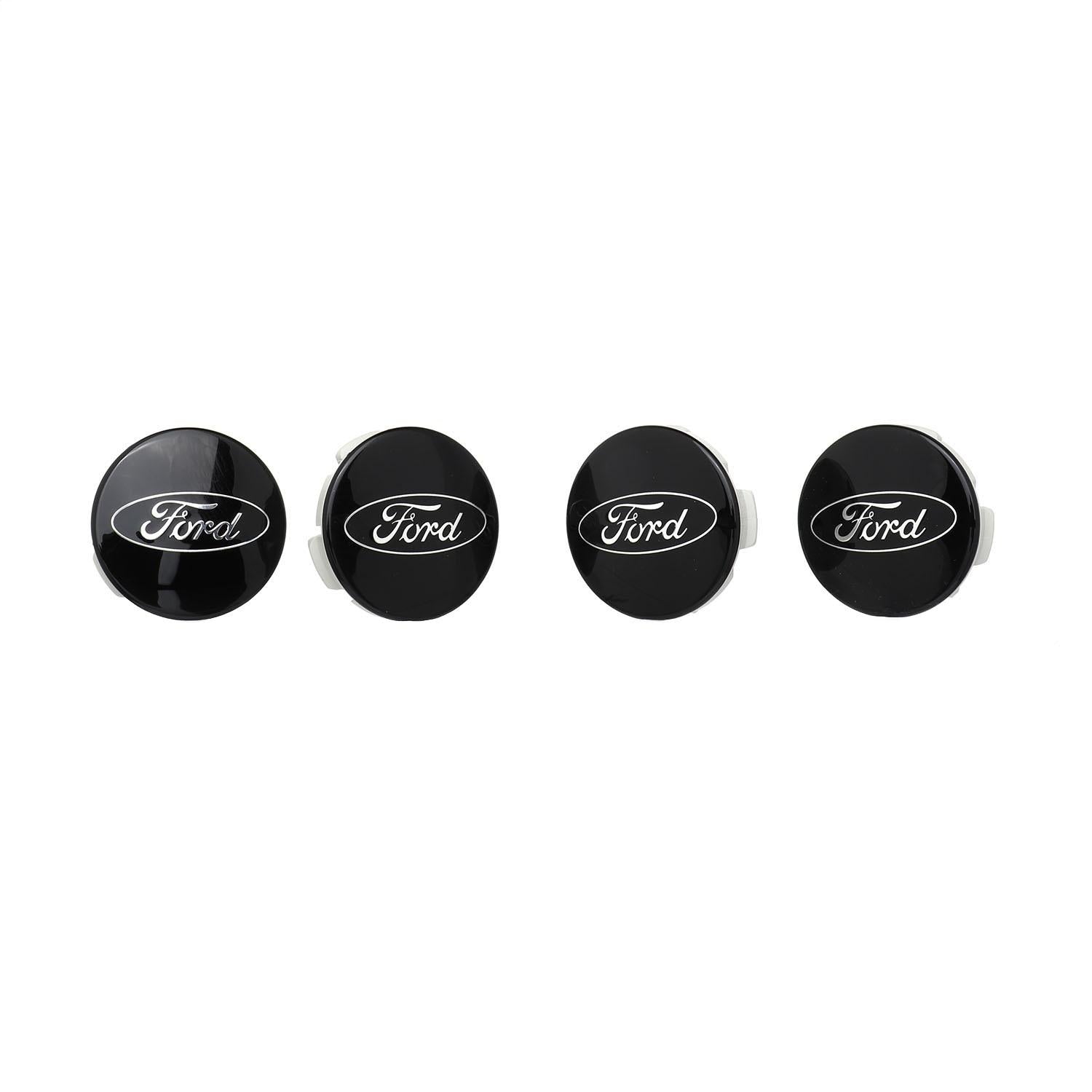 Ford Performance Black and Chrome Wheel Center Cap Kit - M-1096K-BCC