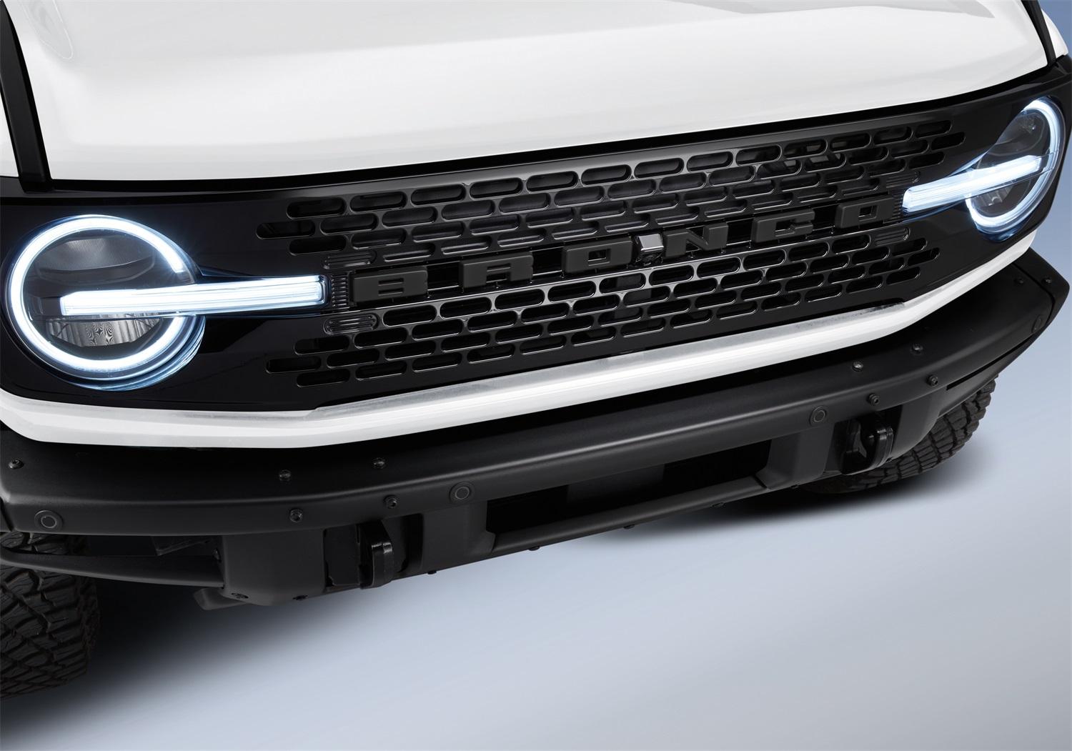 Ford Performance Bronco Grille Littering Overlay Kit - Black (2021-2025 Bronco) - M-1447-BLMB