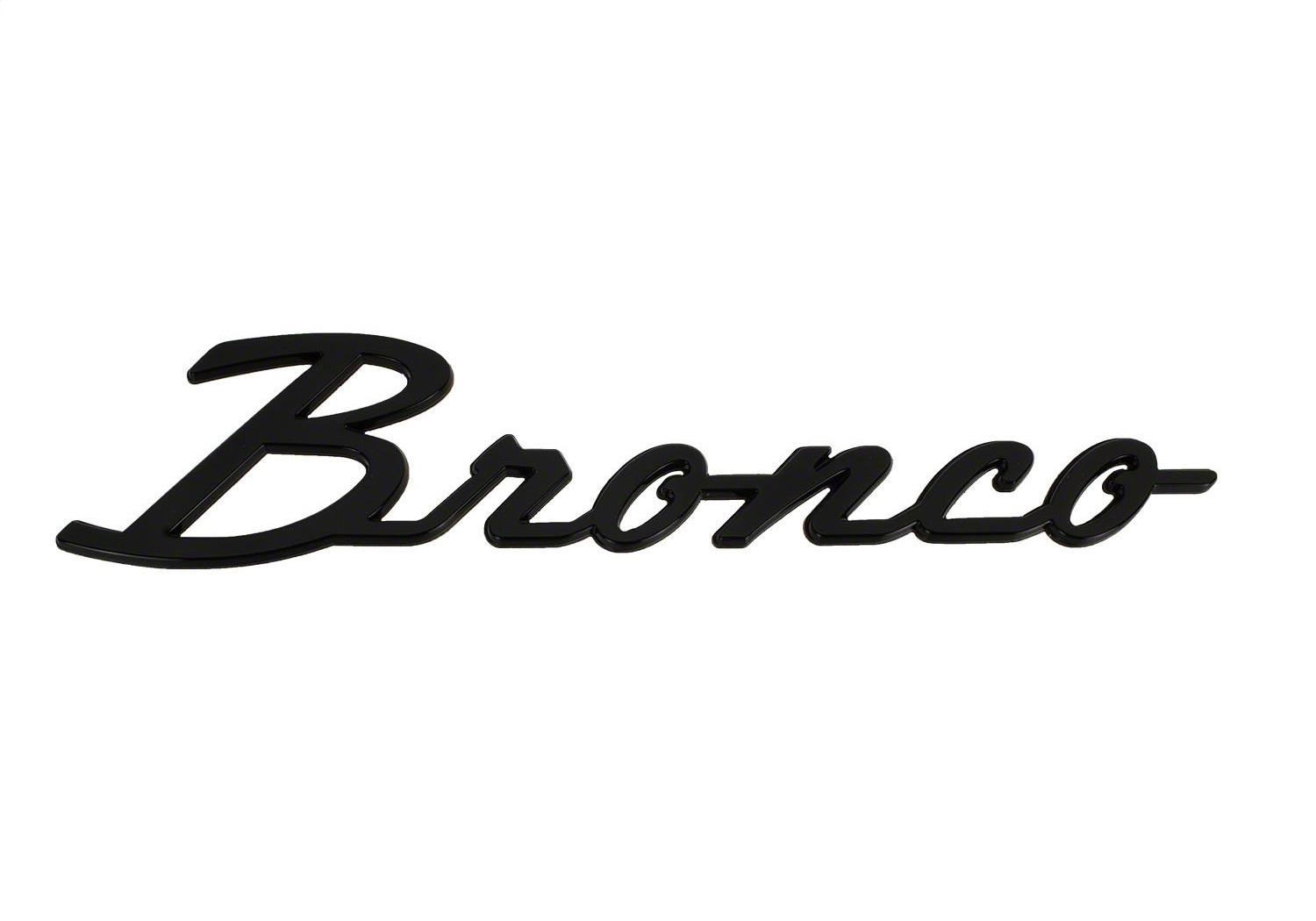 Ford Performance Bronco Classic Script Fender Badge Kit - Gloss Black (2021-2025 Bronco) - M-1447-BSGS