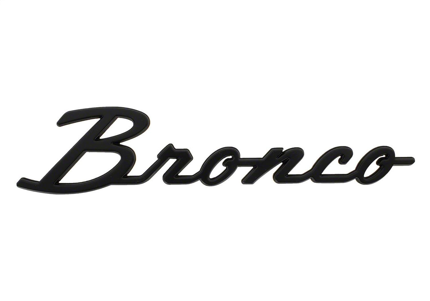 Ford Performance Bronco Classic Script Fender Badge Kit - Matte Black (2021-2025 Bronco) - M-1447-BSMB