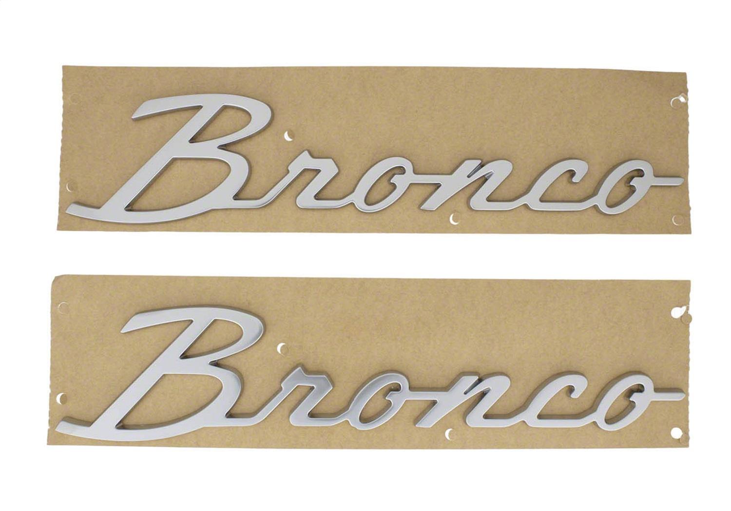 Ford Performance "Bronco" Script Emblem Kit - Silver (2021-2025 Bronco) - M-1447-BSS