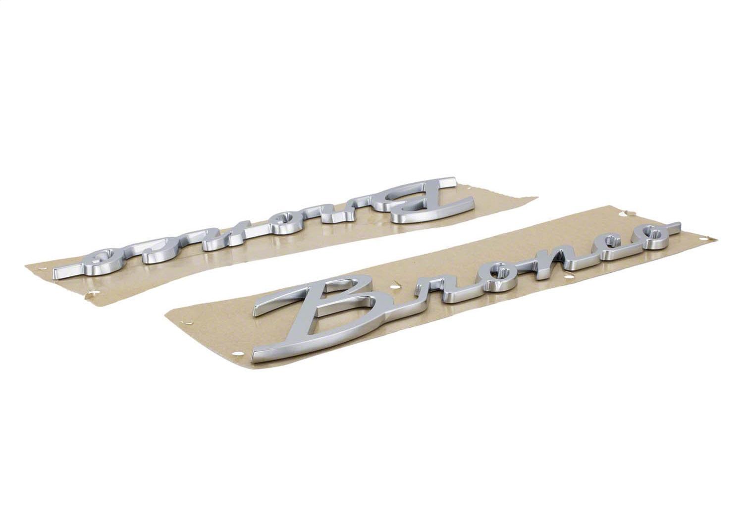 Ford Performance "Bronco" Script Emblem Kit - Silver (2021-2025 Bronco) - M-1447-BSS