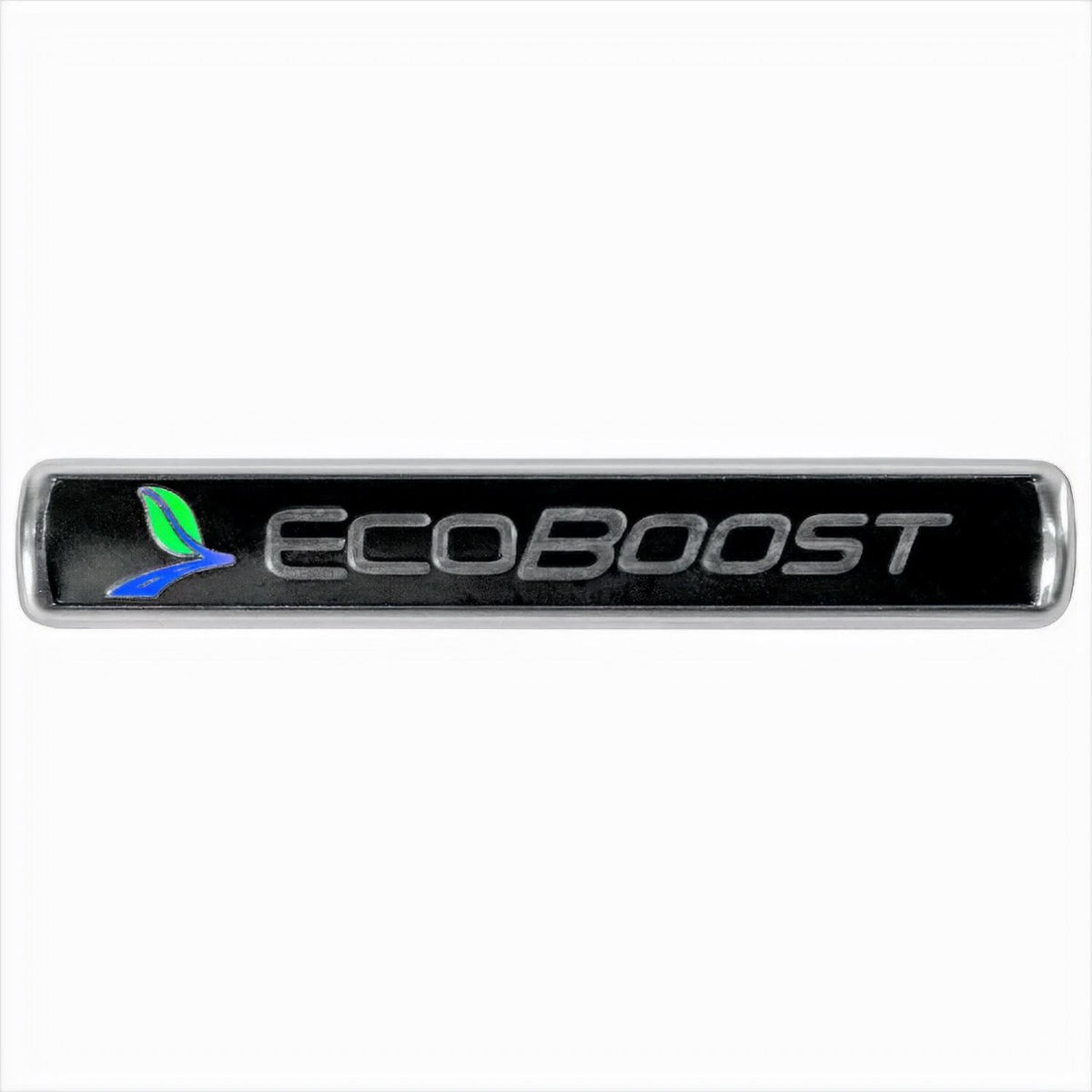 Ford Performance Ecoboost Emblems/Badges-Black And Silver-Pair - M-1447-EBBLK