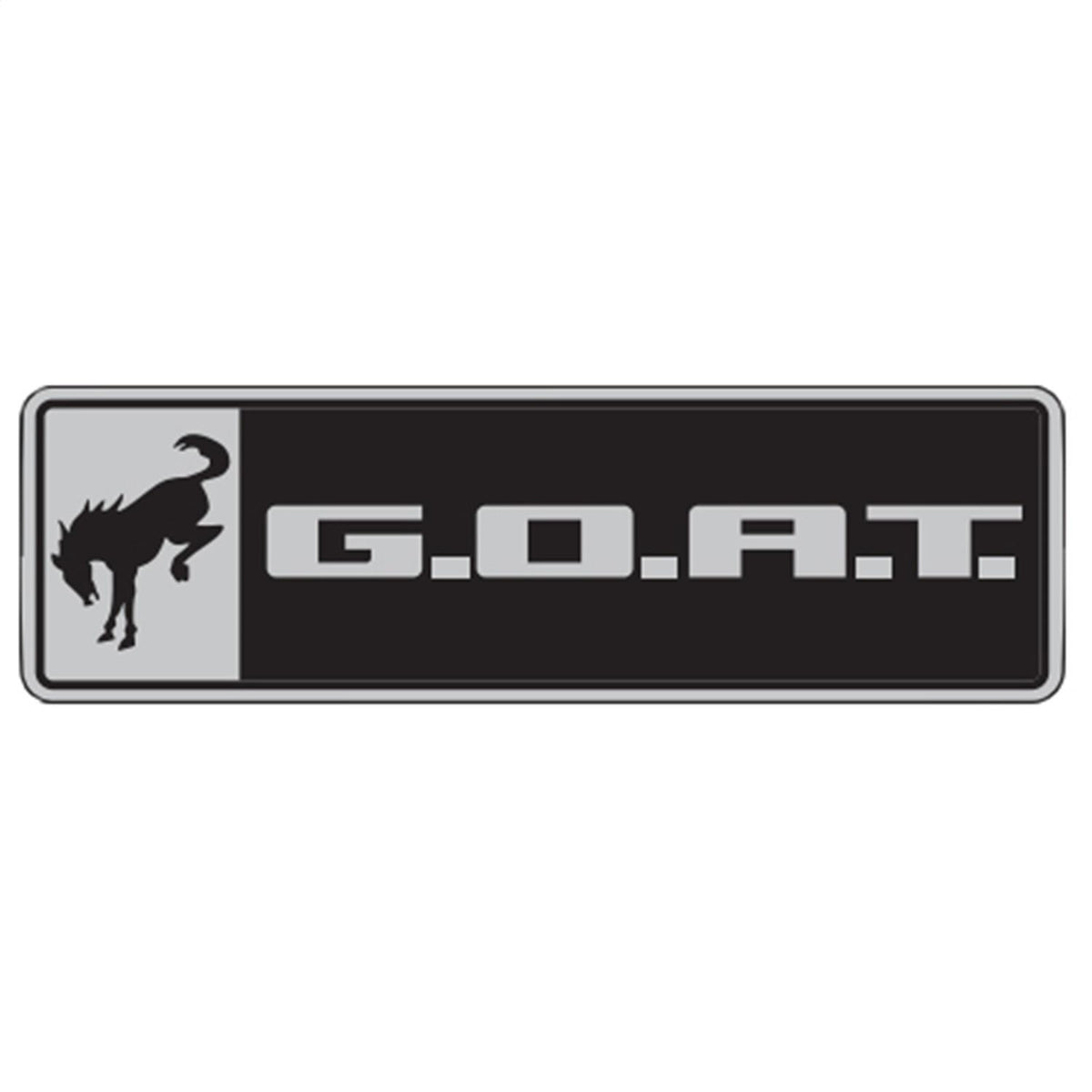 Ford Performance Bronco/Bronco Sport G.O.A.T. Badge - Black / Chrome - M-1447-GOAT