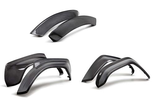 Ford Performance Carbon Fiber Fender Flare Set - Gloss (2022-2025 Bronco Raptor) - M-16268-BG