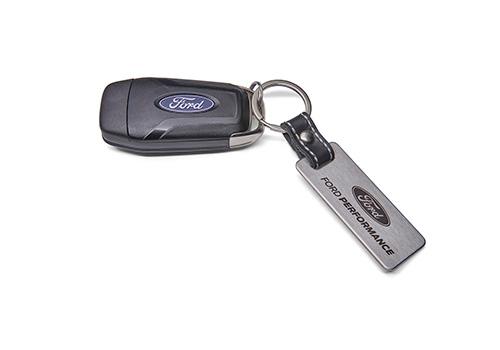 Ford Performance Carbon Fiber &amp Stainless Steel Keychain - M-1800-FP