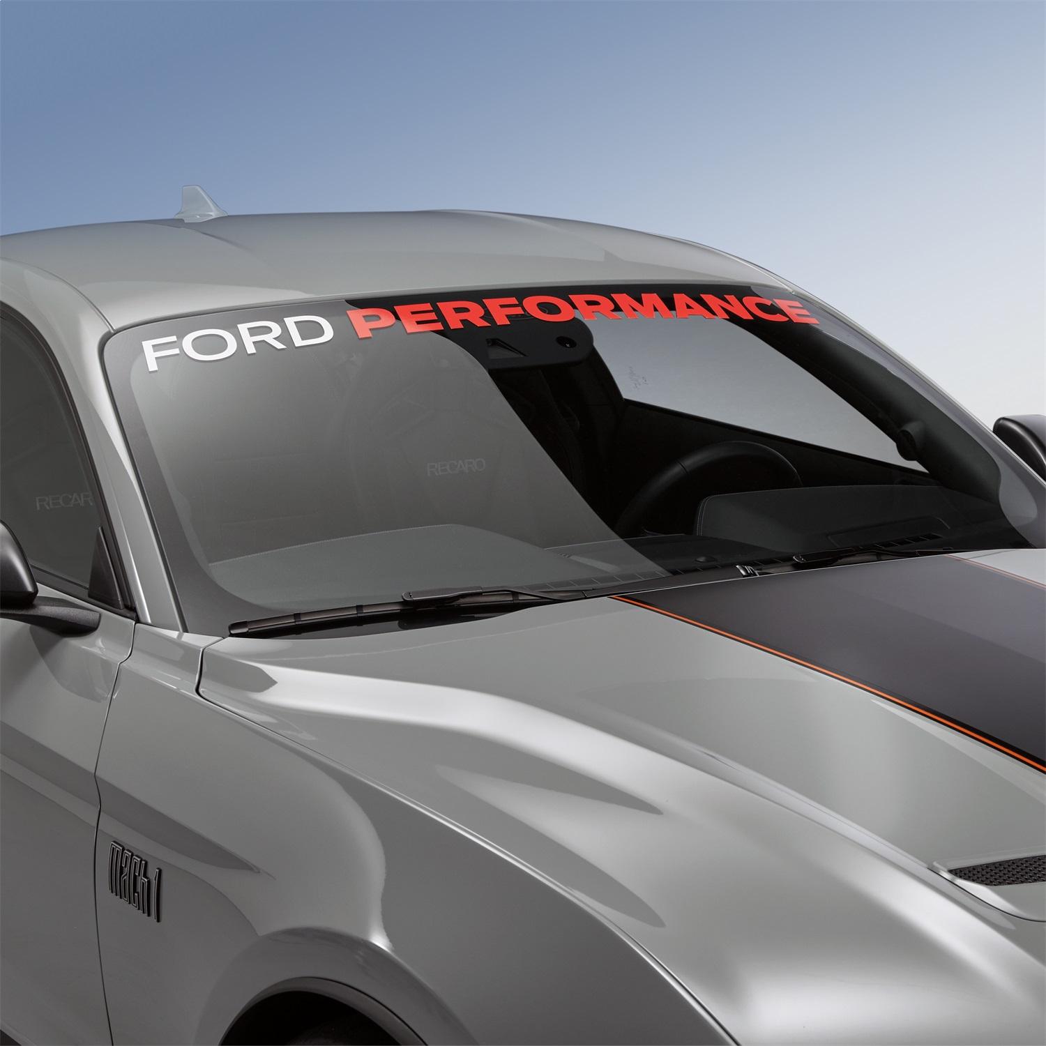 Ford Performance M-1820-MR 2005-2026 Mustang "FORD PERFORMANCE" Windshield Banner-White and Red