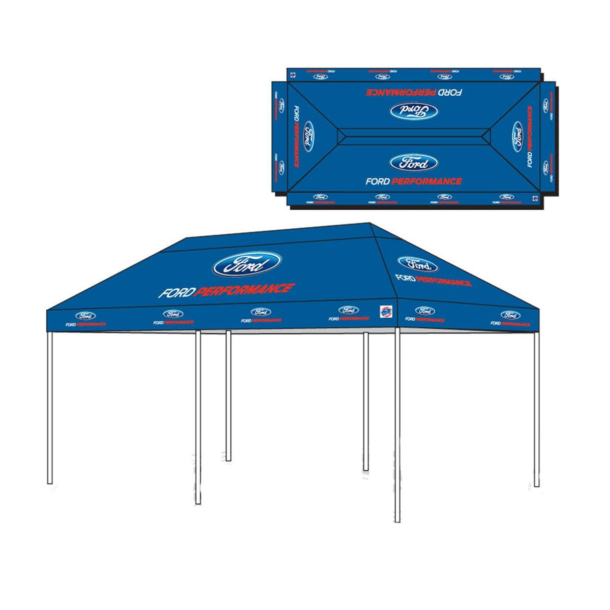 Ford Performance 10' X 20' E-Z Up Tent - M-1827-T20A